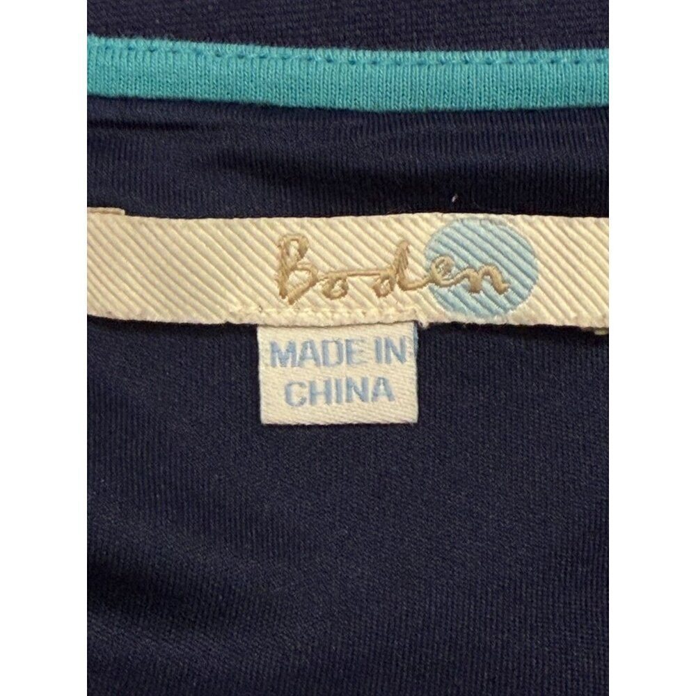 Boden Navy Fit & Flare Dress Petite 2P Lined Stretch - Picture 4 of 7